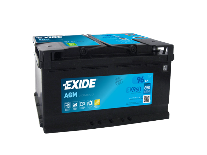 EXIDE EK960EXI 12 96Ah Akkumulátor AGM 850A J+
